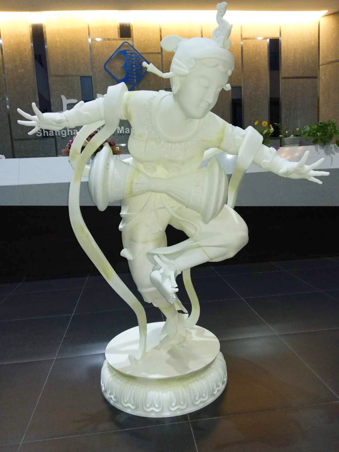 3D打印機(jī)打印大型雕塑&mdash;&mdash;敦煌壁畫，白色數(shù)模